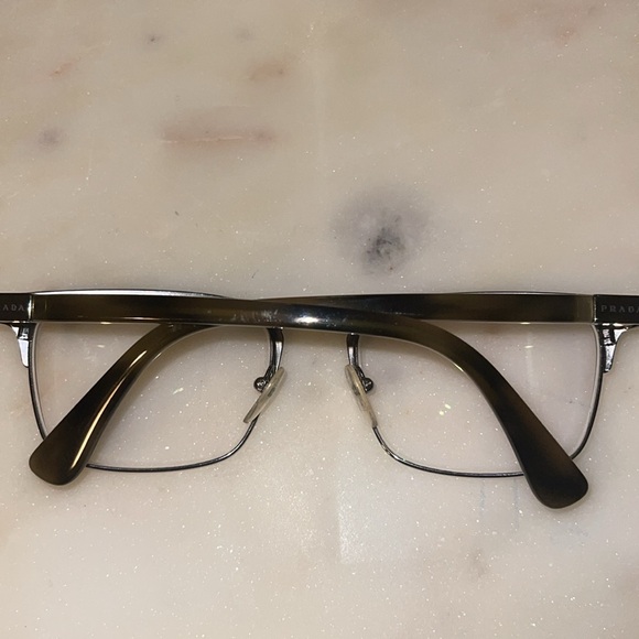 PRADA Matte Black/Silver Eyeglasses Frames - Picture 10 of 11